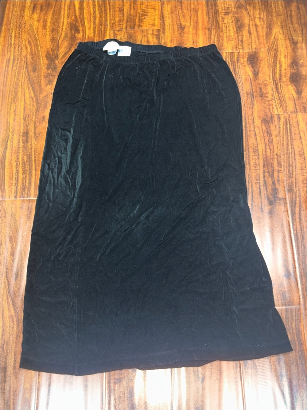 Black Women's Midi Skirt - Classic Spandex Elastic